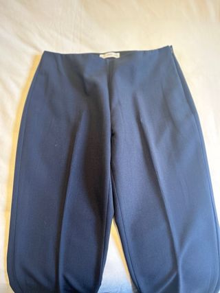 Pantalón oficina elástico azul marino T. L