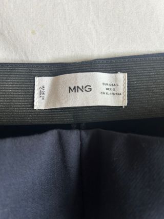 Pantalón oficina elástico azul marino T. L