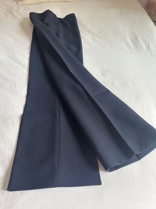 Pantalón oficina elástico azul marino T. L