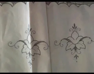 Tovaglia rettangolare da 12 ricamata a mano