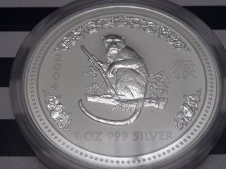 Moneda Plata 999 Australia Lunar Mono 2004 1oz