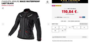 Chaqueta Moto ARMURE Negra