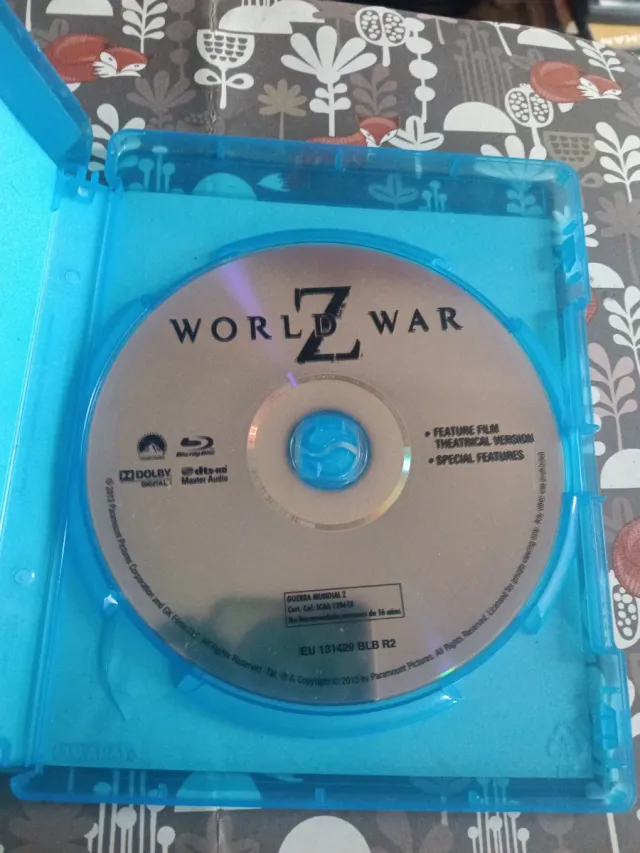 Blu-ray Guerra Mundial Z idioma ingles