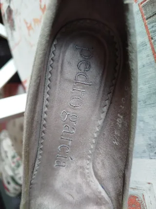 Zapatos ante y bolso terciopelo