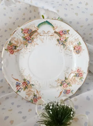 Set 3 Piatti da Tea Vittoriani in Porcellana ingl