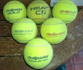 Lote 6 pelotas tenis y pádel Bullpadel y Head
