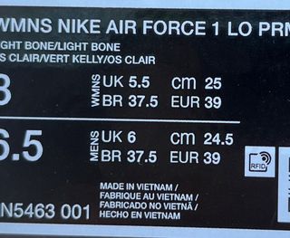 Nike Air Force 1 Blanco roto totalmente nuevas