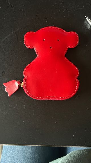 Monedero Tous Oso Piel Rojo