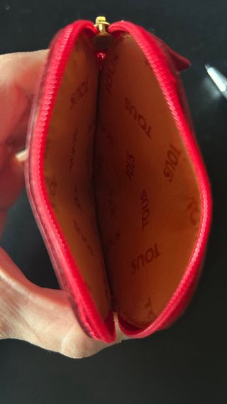 Monedero Tous Oso Piel Rojo