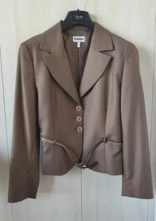 Traje mujer chaqueta y falda Torero marrón