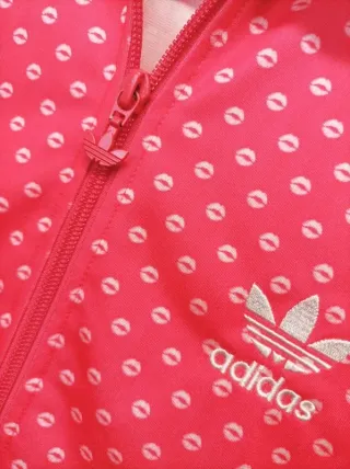 Chaqueta Adidas Firebird Lunares Rosa