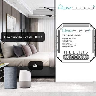 Modulo Smart Interruttore Wi-Fi HOMCLOUD