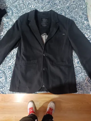 Chaqueta Americana Pull&Bear Talla M Negra