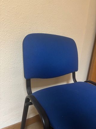 8 Sedie da Ufficio Blu e Nere