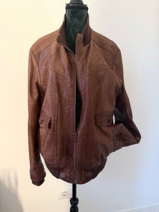 Giubbotto uomo in vera pelle marrone100% tg L