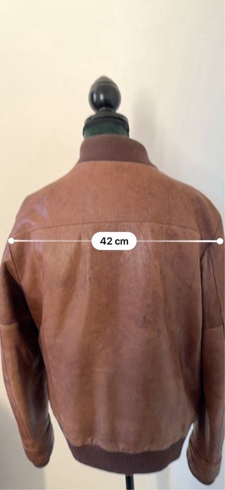 Giubbotto uomo in vera pelle marrone100% tg L