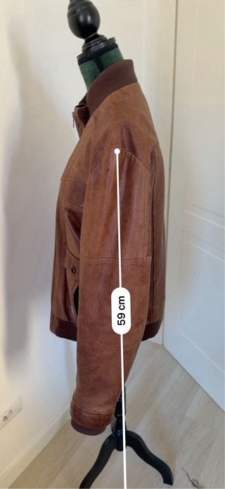 Giubbotto uomo in vera pelle marrone100% tg L