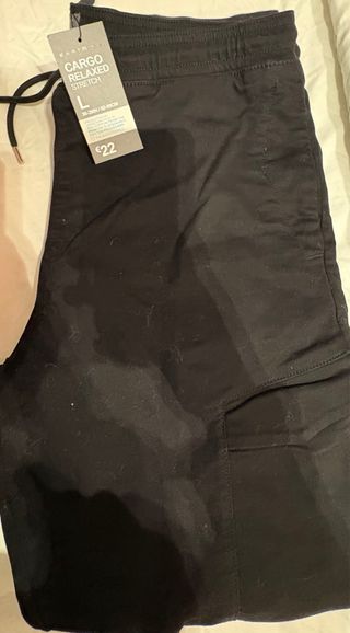 Pantalón Cargo Relaxed Talla L Negro