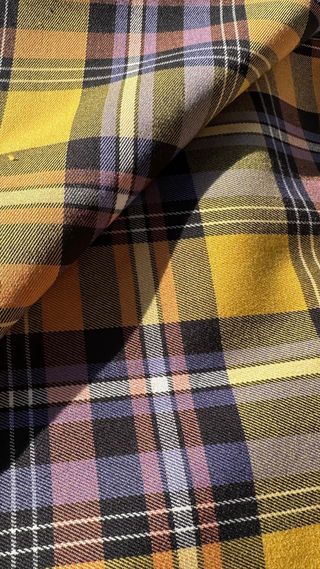 Tessuto scozzese in misto lana stretch