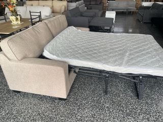 Sofá Cama Beige Sistema Italiano