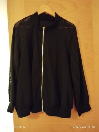 Blusa rosa con volantes talla 50/52