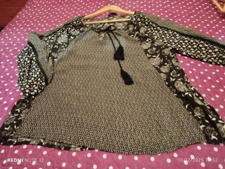 Blusa rosa con volantes talla 50/52