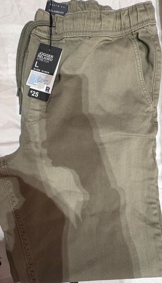 Pantalón jogger hombre talla L Caqui