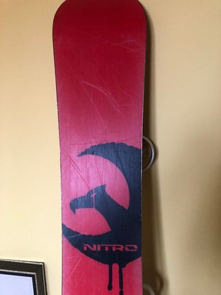 Tabla de Snowboard con Fijaciones