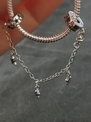 Cadena de seguridad 925 con estrellas