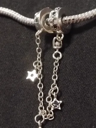 Cadena de seguridad 925 con estrellas