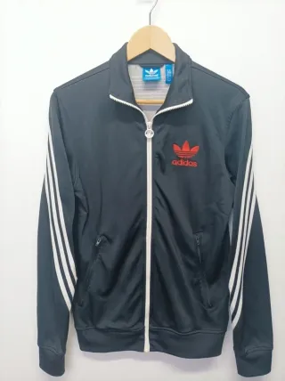 Chaqueta Adidas SST Negra Roja Blanca Trefoil