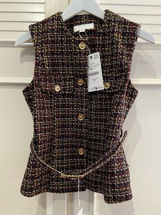 Chaleco de cuello redondo