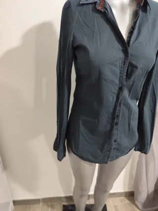 Camisa Guess Talla XS Azul Grisáceo