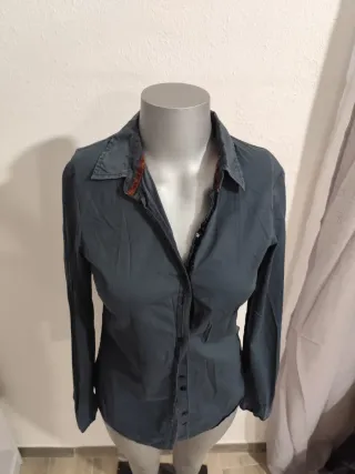 Camisa Guess Talla XS Azul Grisáceo