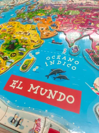 Puzzle Mapa Mundi Imantado Janod