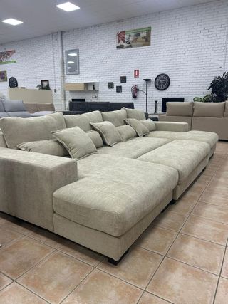 ¡¡Increible!! sofá rinconera y cama + cojines