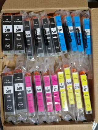 Cartuchos Tinta C570XL C571XL para Impresora Canon