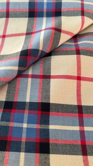 Tessuto scozzese misto lana stretch