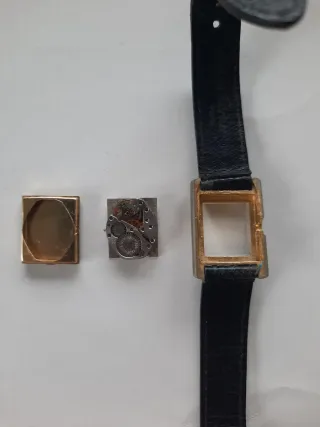 Reloj Cartier Mujer Vintage Negro/Dorado