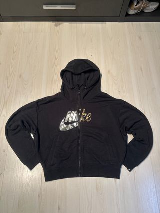 Nike Hoodie Crop Full Zip Black