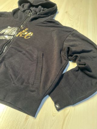 Nike Hoodie Crop Full Zip Black
