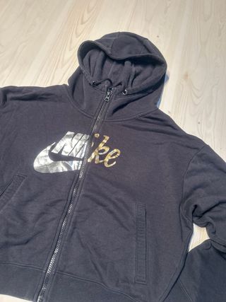 Nike Hoodie Crop Full Zip Black