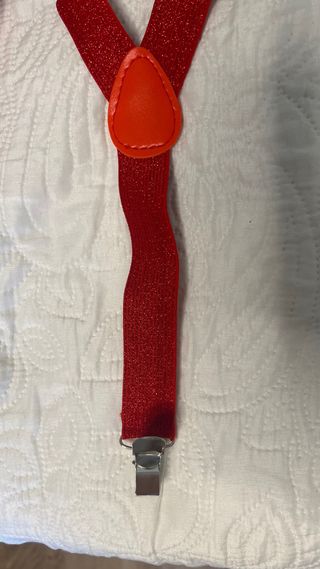 Tirantes y pajarita para niños rojos