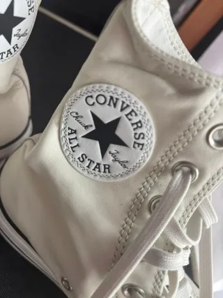Botas blancas altas Converse con  plataforma