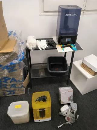 Impresora 3d resina averiada + Mascarilla