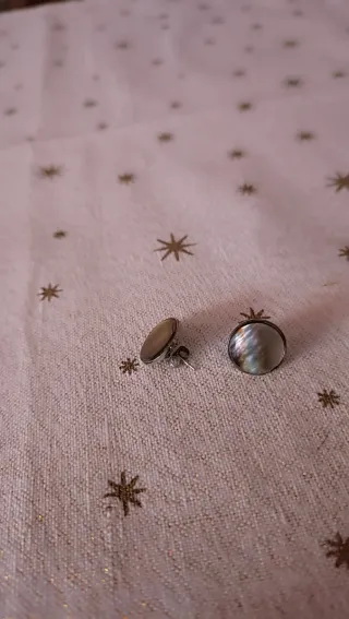 Pendientes Nácar y Rodio