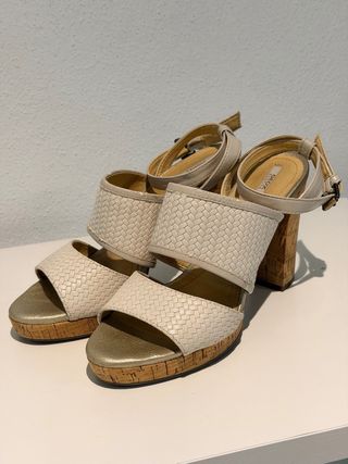 Sandalias Geox Plataforma Corcho Talla 37