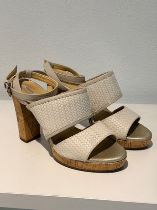 Sandalias Geox Plataforma Corcho Talla 37