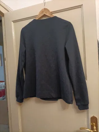 Americana azul cruzada