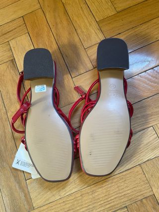 Sandalias Rojas Mujer